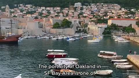 The port city of Oakland in.SF Bay Area is one of