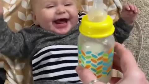 Cute little chubby baby funny video