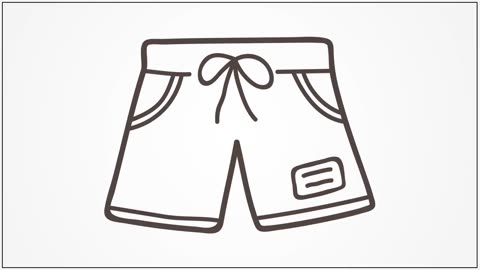 how to draw shorts step by step for kids