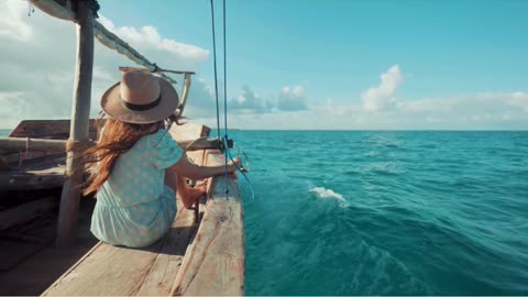 BARCO DE PESCA NO MAR ABERTO