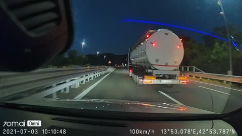 Truck Driver Nearly Crushes While Avoiding Incoming Car