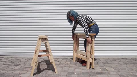 HEAVY DUTY DIY Folding Sawhorses