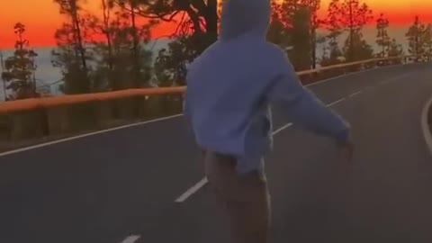 Skating down Tenerife during sunset 🌅