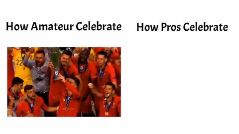 amateur vs pros celebration