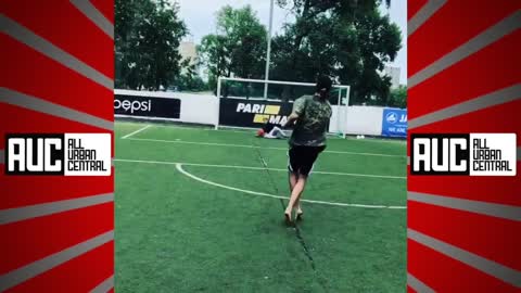 6ix9ine Rolls His Ankle While Trying To Play soccer