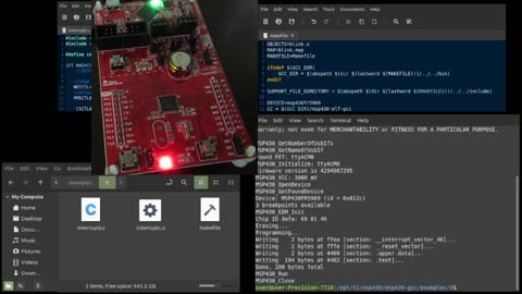 Interrupts - msp430 Linux C - No IDE (embedded)