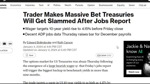 Market Watch: Strong Job Report could trigger a 10-year Bond Melt-up, curve is starting to normalize