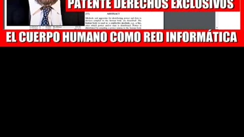 Patente derechos exclusivo, el cuerpo humano como red informatica.