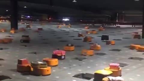 Sorting robots at a Chinese factory