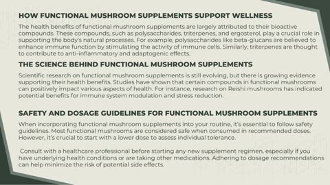 Integrating Functional Mushroom Supplements into Your Routine