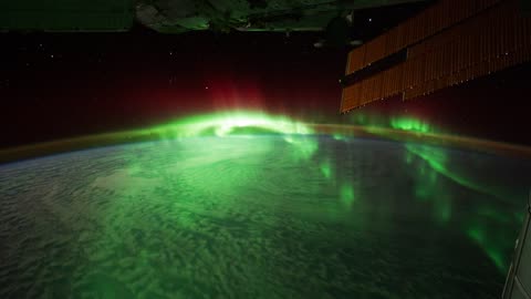 Time lapse photos of Aurora Australis