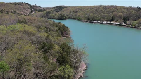 DJI Air 2S Flying around Ha Ha Tonka Springs at the Lake of the Ozarks 4k