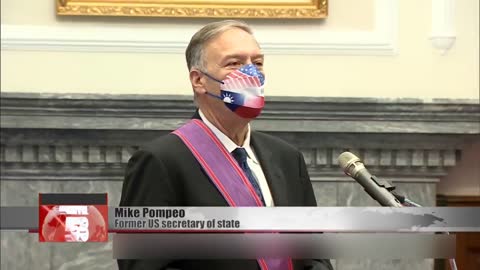 Pompeo received a medal from the president of Taiwan and was honored during his visit.