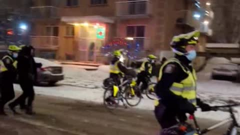 Montreal police arrested every protester that was out there protesting the government's tyrannical