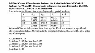 Exam LTAM exercise for September 2, 2021