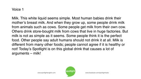 All About Milk | practice English with Spotlight