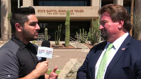 Drew Hernandez talks with Nevada GOP Chairman Michael J. McDonald