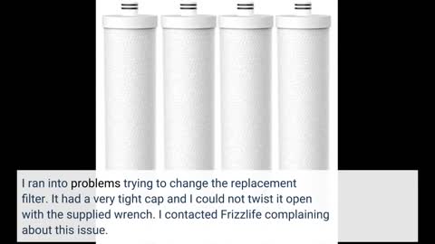 Frizzlife FZ-3 Replacement Water Filter Cartridge For MP99-Overview