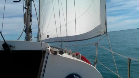 Sailing Past Lake Michigan's 6 mile Buoy