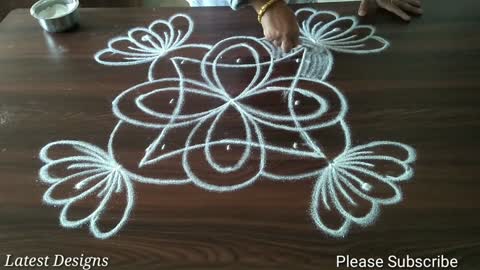 3X3 dots Every day Rangoli /apartment rangoli/small rangoli/kolam/muggulu