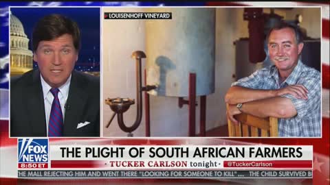 Tucker Carlson: NYT implies white farmers in S Africa deserve it