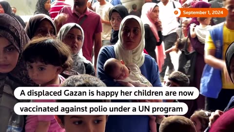 Gazan mother relieved children are vaccinated against polio | REUTERS