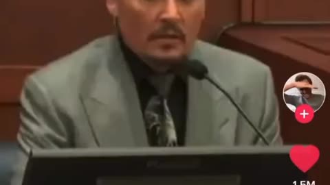 Johnny Depp's video from yesterday's hearing has over 1.5 million likes on tiktok.