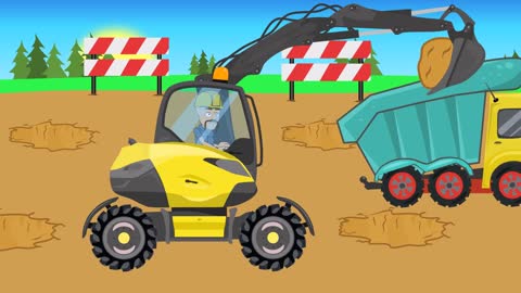 Farm work - Combine Harvester and Tractor They work hard | Fairy tale about Farmers -