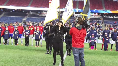 Patrice Peris National Anthem Gillette Stadium