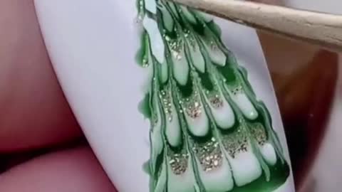 nail art Christmas Tree