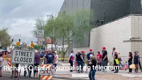 Patriots, Federal Theater, Phoenix AZ, ahead of Trump Visit