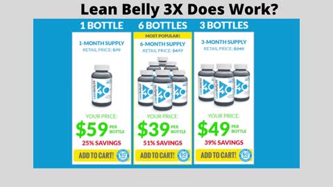 lean Belly 3X Does work?