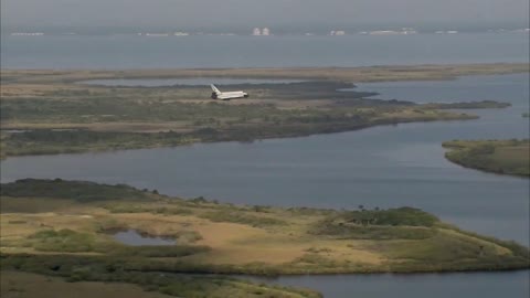 Return Of The Space Shuttle From Space Close Up