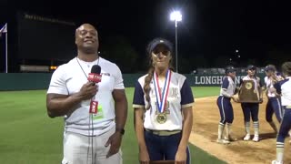 Northside O'Connor 2B Jada Munoz after Winning the Texas 6a Softball Title