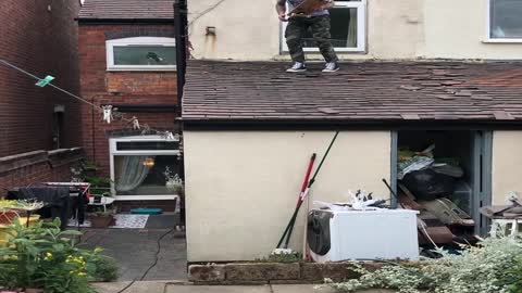 Birthday Boy Attempts to Skate His Roof