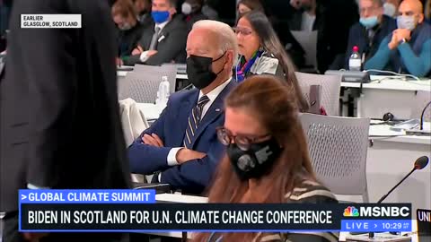 MSNBC on COP26: The camera caught Biden with his eyes closed