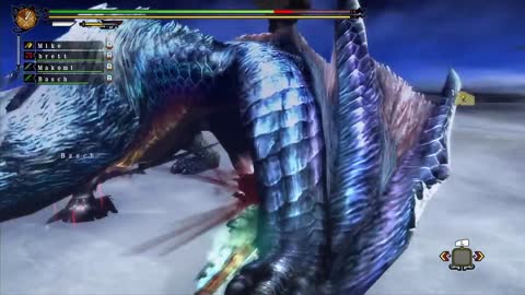 Monster Hunter 3 Ultimate Online Lucent Nargacuga Hunt (Recorded on 4/28/13)