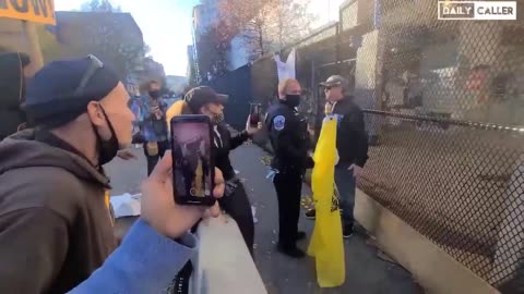 BLM attacking black Trump supporter with kids