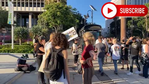 LA pro-abortion activists as well an black block Antifa turned into a riot.