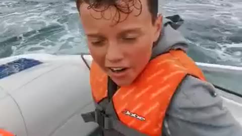 Family got suprised by a huge whale!