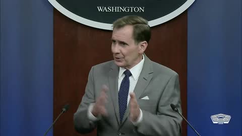 Pentagon Press Secretary John F. Kirby briefs the news media at the Pentagon.