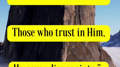 Ellen G White Said... “Christ is a “tried stone.” Those who trust in Him, He never disappoints.”