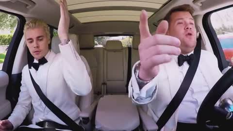 Justin Bieber & James Corden's Post-Grammys Drive