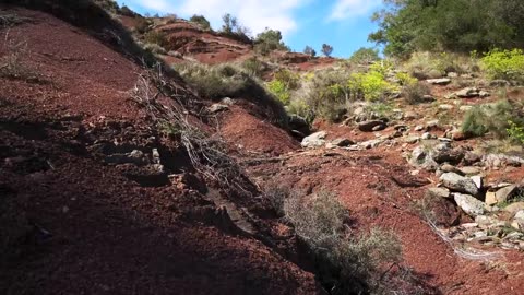 Build stone survival shelter in RED CANYONS _