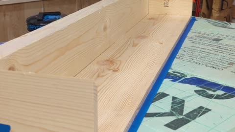 Floating mantel glue up