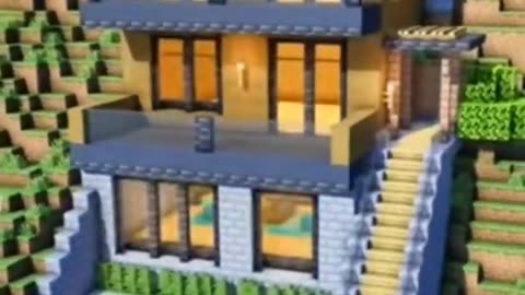 4 floor mountain house🏡 #minecraft #shorts