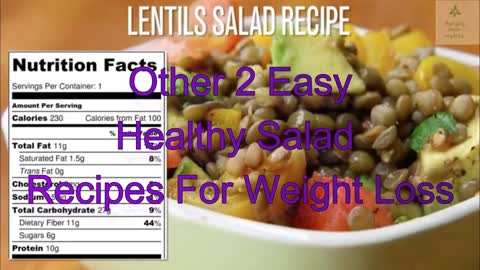 Other Two Easy Healthy Salad Recipes For Weight Loss