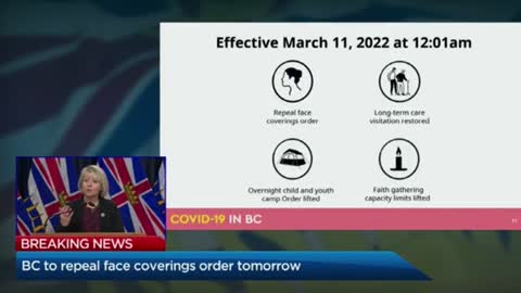 British Columbia repeals mask mandate effective March 11