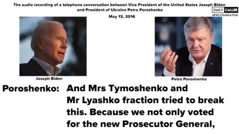 Leaked Tapes Between Biden and Ex Ukraine President Poroshenko