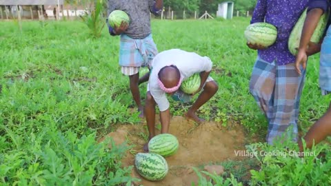 WATERMELON JUICE _ Farm Fresh Fruit Juice Making _ Watermelon Craft _ Watermelon Experiment (